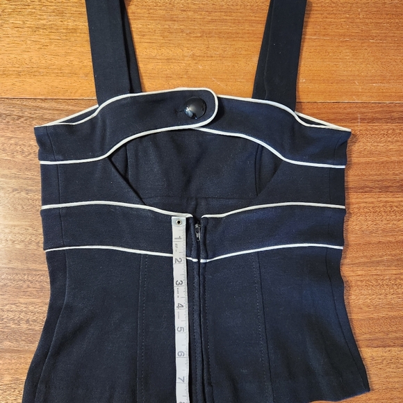 BEBE Black Women's Top with Button Detail SZ 2 - Picture 7 of 12